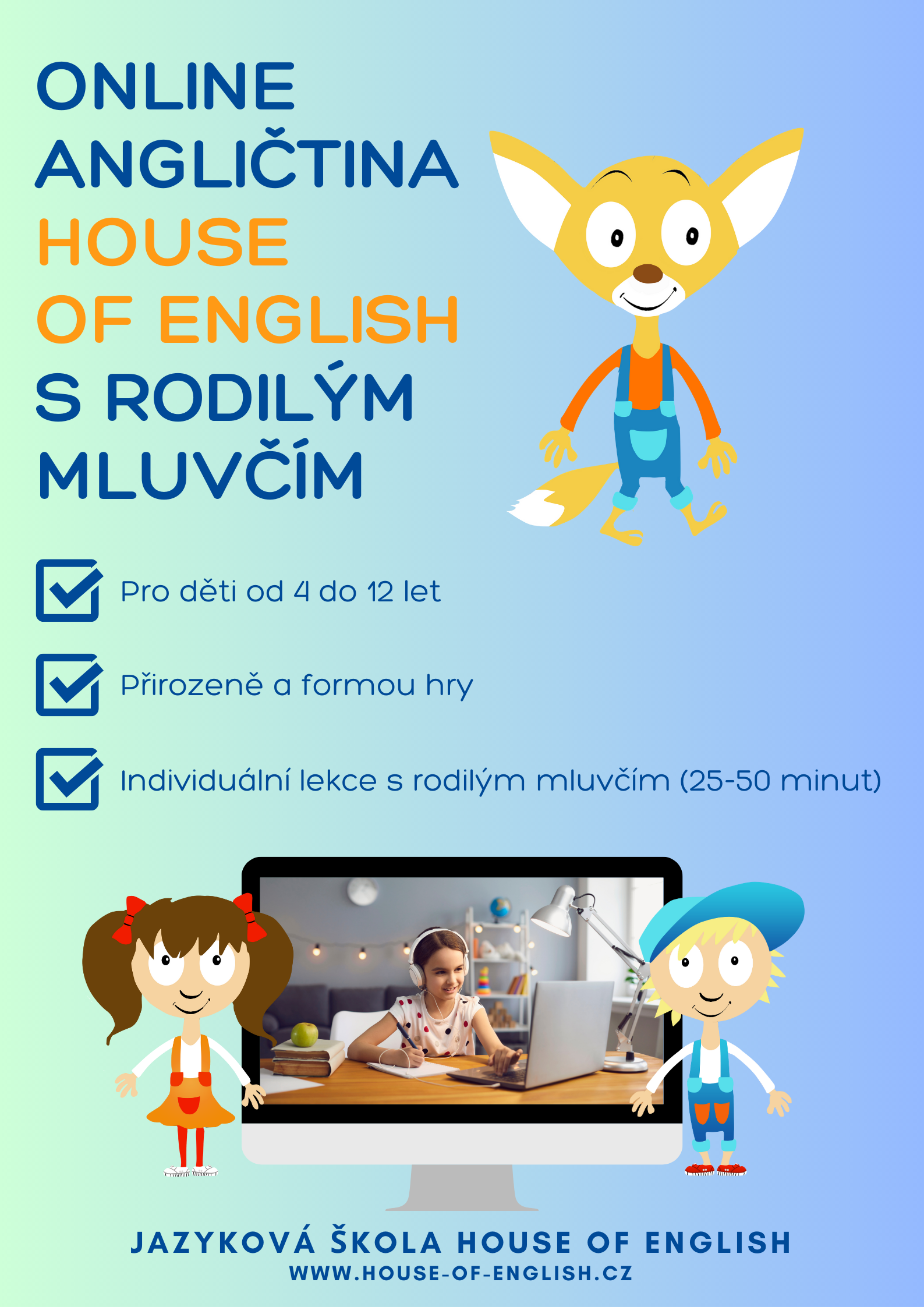 NOVINKA - online výuka s rodilým mluvčím pro děti již od 4 let